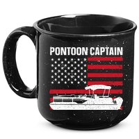 Cool Pontoon Captain Art Pontoon Boat Captain 15oz Campfire Ceramic Mug