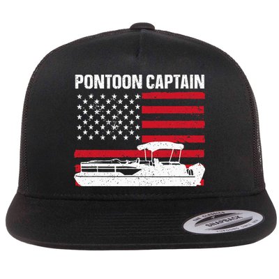 Cool Pontoon Captain Art Pontoon Boat Captain Flatbill Hat