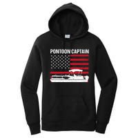 Cool Pontoon Captain Art Pontoon Boat Captain Women's Pullover Hoodie