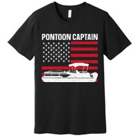Cool Pontoon Captain Art Pontoon Boat Captain Premium T-Shirt