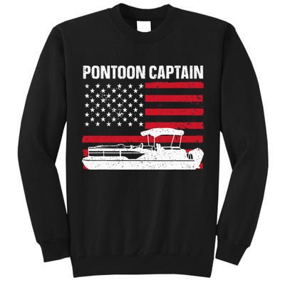 Cool Pontoon Captain Art Pontoon Boat Captain Tall Sweatshirt