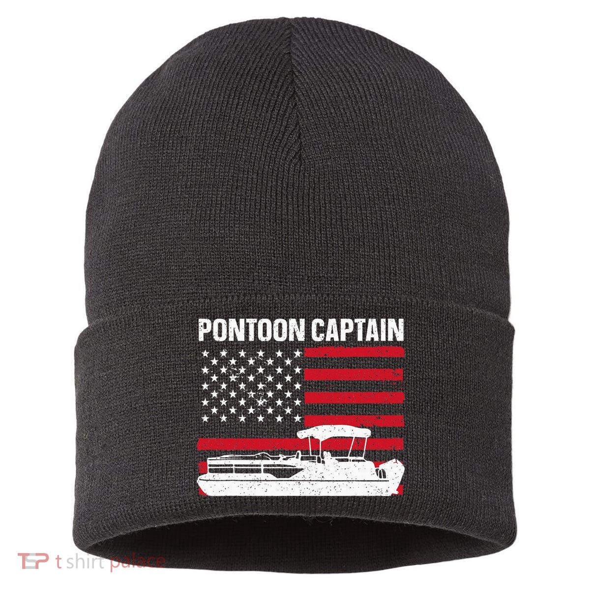 Cool Pontoon Captain Art Pontoon Boat Captain Sustainable Knit Beanie