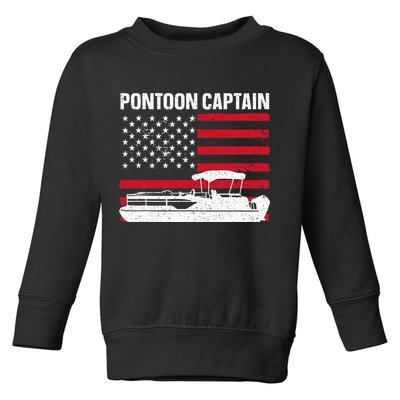 Cool Pontoon Captain Art Pontoon Boat Captain Toddler Sweatshirt