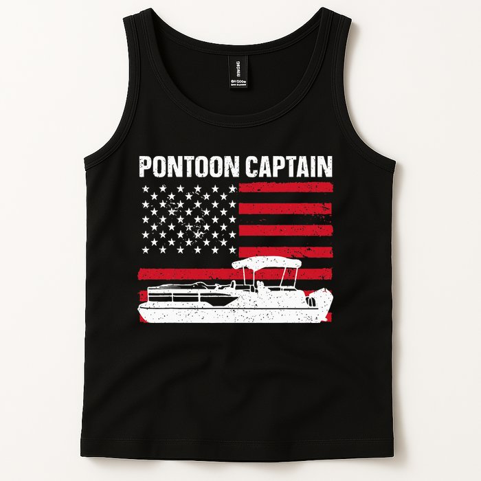 Cool Pontoon Captain Art Pontoon Boat Captain Tank Top