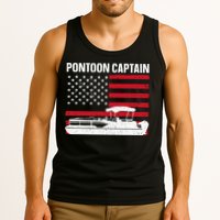 Cool Pontoon Captain Art Pontoon Boat Captain Tank Top