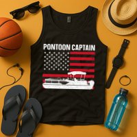 Cool Pontoon Captain Art Pontoon Boat Captain Tank Top