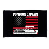 Cool Pontoon Captain Art Pontoon Boat Captain Microfiber Hand Towel