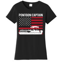 Cool Pontoon Captain Art Pontoon Boat Captain Women's T-Shirt