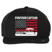 Cool Pontoon Captain Art Pontoon Boat Captain Wool Snapback Cap