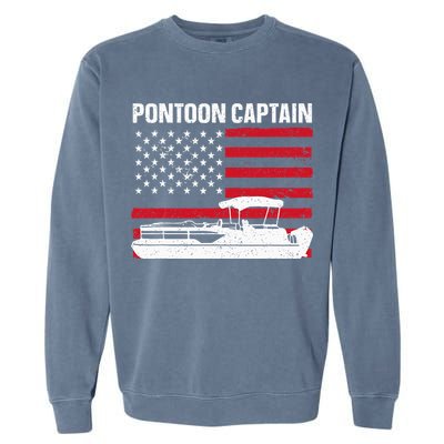 Cool Pontoon Captain Art Pontoon Boat Captain Garment-Dyed Sweatshirt