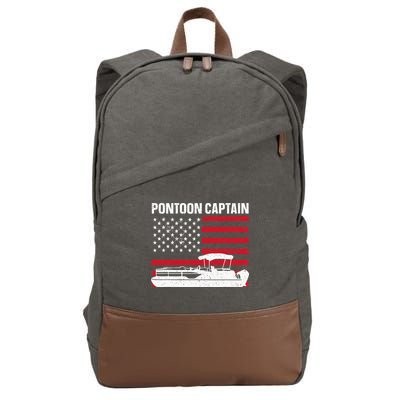 Cool Pontoon Captain Art Pontoon Boat Captain Cotton Canvas Backpack