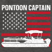 Cool Pontoon Captain Art Pontoon Boat Captain Vector Backpack