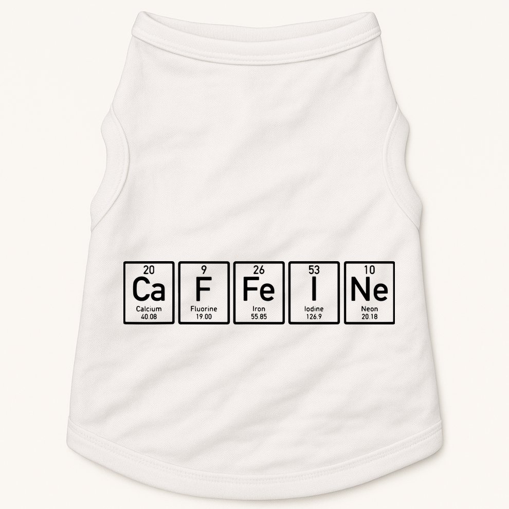 Caffeine Periodictable Coffee Doggie Tank
