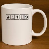 Caffeine Periodictable Coffee 11oz C Handle Ceramic Mug