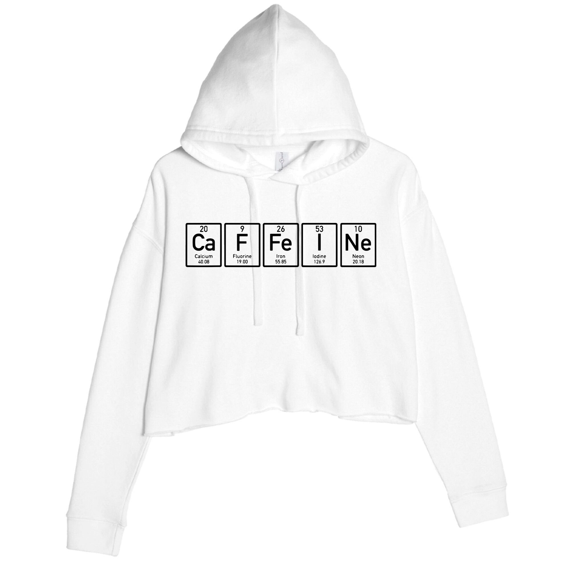 Caffeine Periodictable Coffee Crop Fleece Hoodie