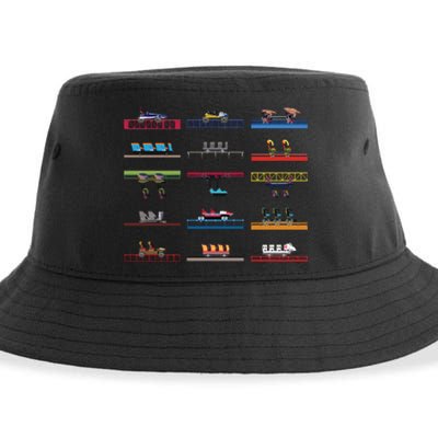 Cedar Poiint Coaster Cars Design Sustainable Bucket Hat