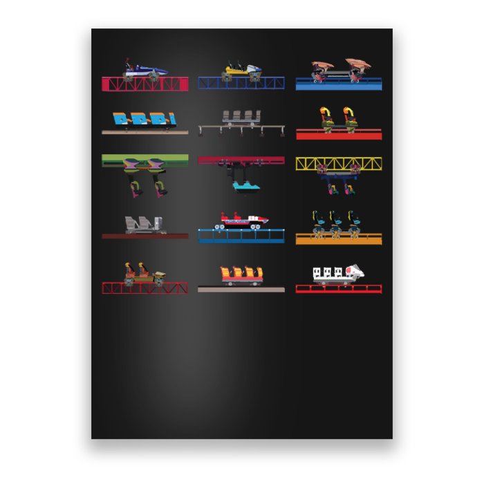 Cedar Poiint Coaster Cars Design Poster