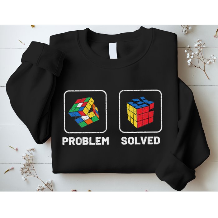 Competitive Puzzle Cube Problem Solved Speed Cubing Sweatshirt