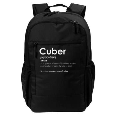 Competitive Puzzle Cuber definition Speed Cubing Vintage Daily Commute Backpack