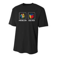 Competitive Puzzle Cube Problem Solved Speed Cubing Youth Performance Sprint T-Shirt