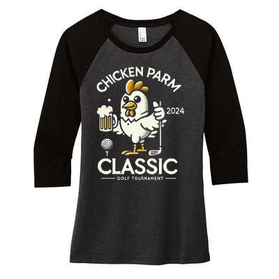 Chicken Parm Classic Women's Tri-Blend 3/4-Sleeve Raglan Shirt