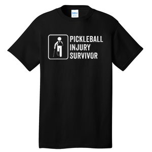 Cool Pickleball Coach With Saying Pickleball Injury Survivor Tall T-Shirt