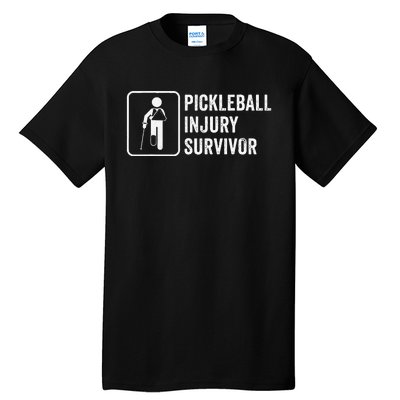 Cool Pickleball Coach With Saying Pickleball Injury Survivor Tall T-Shirt