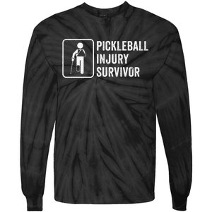 Cool Pickleball Coach With Saying Pickleball Injury Survivor Tie-Dye Long Sleeve Shirt