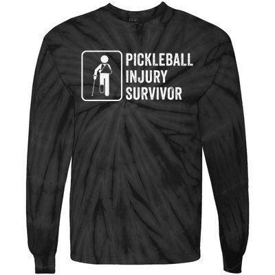 Cool Pickleball Coach With Saying Pickleball Injury Survivor Tie-Dye Long Sleeve Shirt