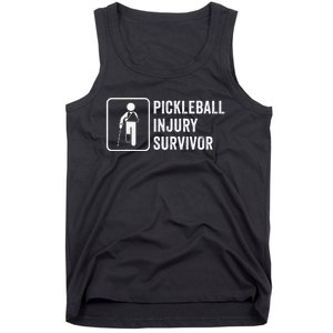 Cool Pickleball Coach With Saying Pickleball Injury Survivor Tank Top