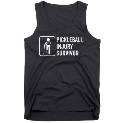 Cool Pickleball Coach With Saying Pickleball Injury Survivor Tank Top