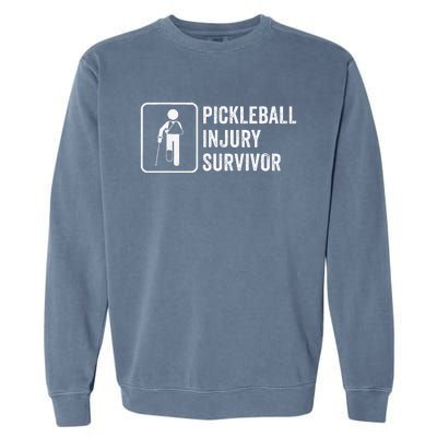 Cool Pickleball Coach With Saying Pickleball Injury Survivor Garment-Dyed Sweatshirt