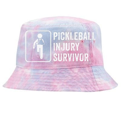 Cool Pickleball Coach With Saying Pickleball Injury Survivor Tie-Dyed Bucket Hat