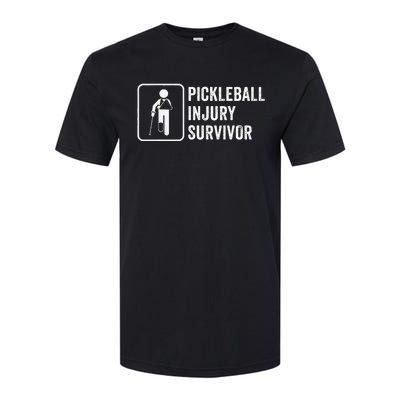 Cool Pickleball Coach With Saying Pickleball Injury Survivor Softstyle CVC T-Shirt