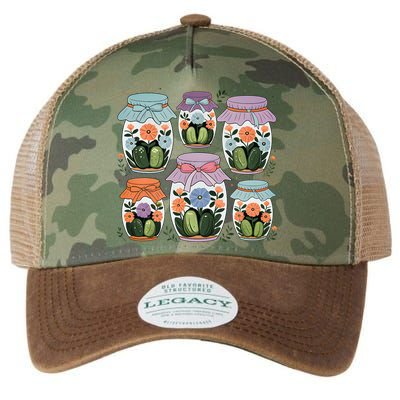 Canned Pickle Coquette Wildflower Canning Season Pickle Jar Legacy Tie Dye Trucker Hat