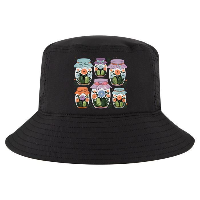 Canned Pickle Coquette Wildflower Canning Season Pickle Jar Cool Comfort Performance Bucket Hat
