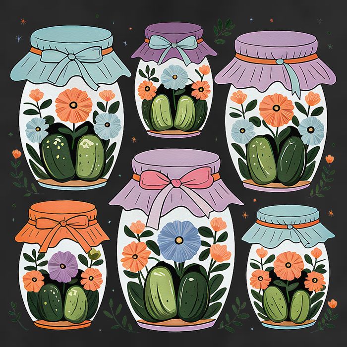 Canned Pickle Coquette Wildflower Canning Season Pickle Jar Cool Comfort Performance Bucket Hat