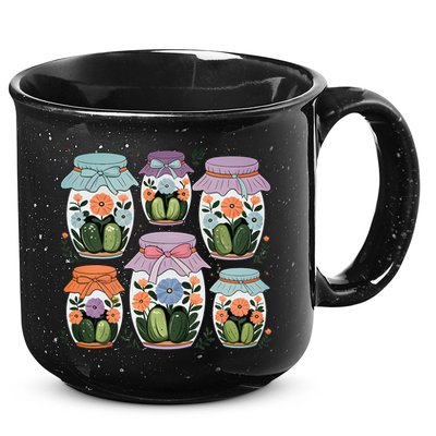 Canned Pickle Coquette Wildflower Canning Season Pickle Jar 15oz Campfire Ceramic Mug