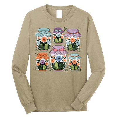Canned Pickle Coquette Wildflower Canning Season Pickle Jar Long Sleeve Shirt
