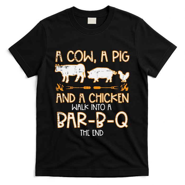 Cow Pig Chicken Walk Bar B Q Bbq Barbecue Grilling T-Shirt