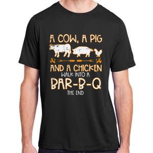 Cow Pig Chicken Walk Bar B Q Bbq Barbecue Grilling Adult ChromaSoft Performance T-Shirt