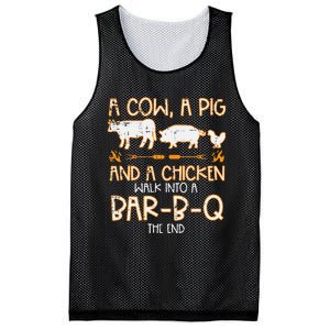 Cow Pig Chicken Walk Bar B Q Bbq Barbecue Grilling Mesh Reversible Basketball Jersey Tank