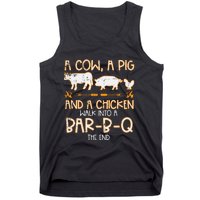 Cow Pig Chicken Walk Bar B Q Bbq Barbecue Grilling Tank Top