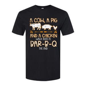 Cow Pig Chicken Walk Bar B Q Bbq Barbecue Grilling Softstyle CVC T-Shirt