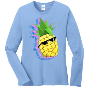 Cool Pineapple Ladies Long Sleeve Shirt