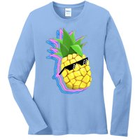 Cool Pineapple Ladies Long Sleeve Shirt