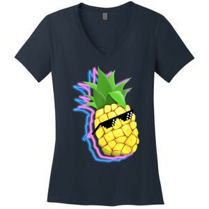 Cool Pineapple Women's V-Neck T-Shirt