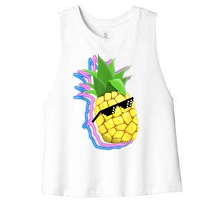 Cool Pineapple Women's Racerback Cropped Tank