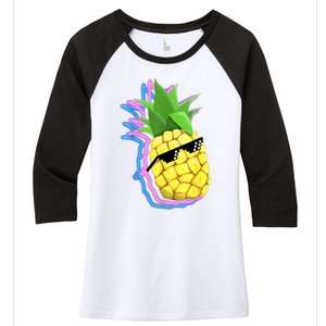 Cool Pineapple Women's Tri-Blend 3/4-Sleeve Raglan Shirt