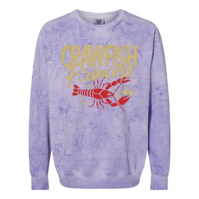 Crawfish Princess Cajun Boil Crayfish Party Wo Girl Colorblast Crewneck Sweatshirt